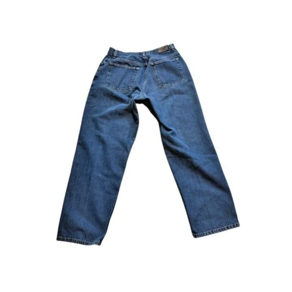 LL Bean Womens Jeans Size 12 Straight Leg Mom Midrise Denim Pants - Gorpcore